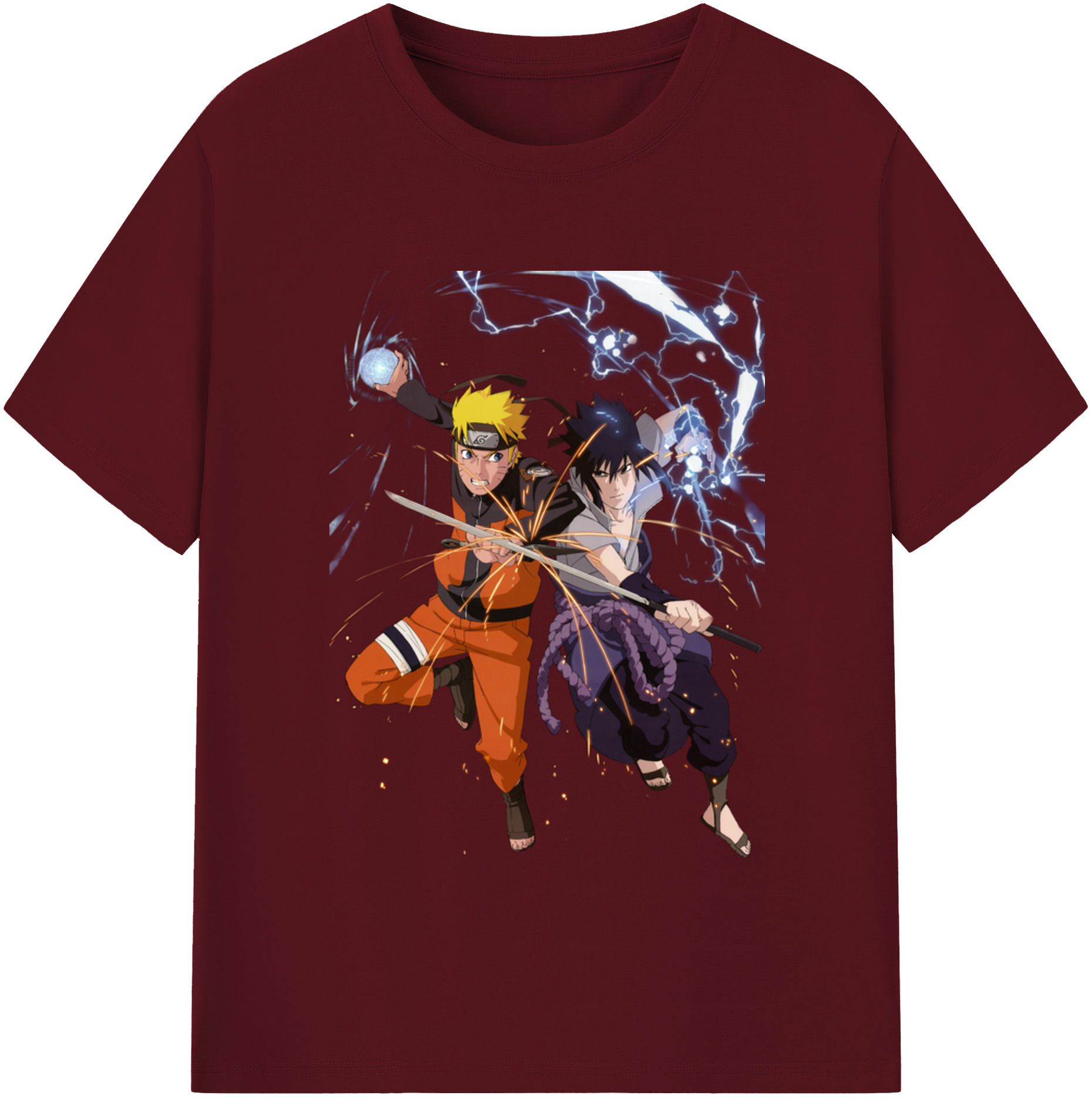 （画像用） NARUTO -ナルト- うずまき ナルト Uzumaki Naruto 綿100％半袖Tシャツ（フロントプリント）